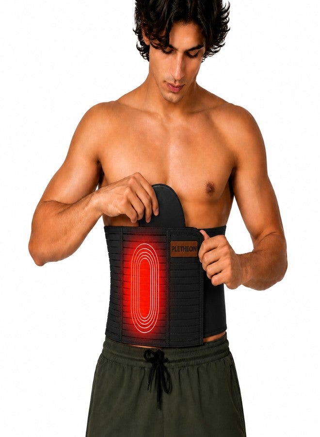PLETHEON Umbilical Hernia Belt for Men & Women Fits 30-46 Inch | Hernia Support Belt with Removable Compression Truss Pad | Abdominal Binder for Umbilical Ventral Incisional Navel Hernia Relief & Post Surgery Support (Black) - Image 1