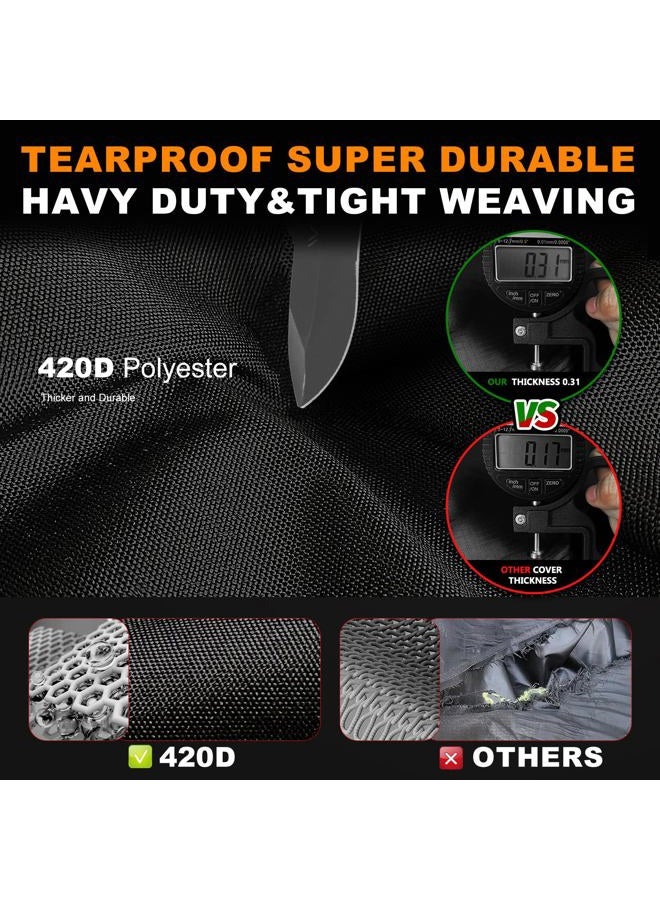 ClawsCover 2-3 Seater UTV Covers Outdoor Waterproof,Heavy Duty Fadeless Oxford Cloth,Anti-UV Windproof Side by Side Cover Accessories,for Polaris RZR Yamaha Can-am Honda Kawasaki, 115Lx59Wx74.8H Inch - Image 2