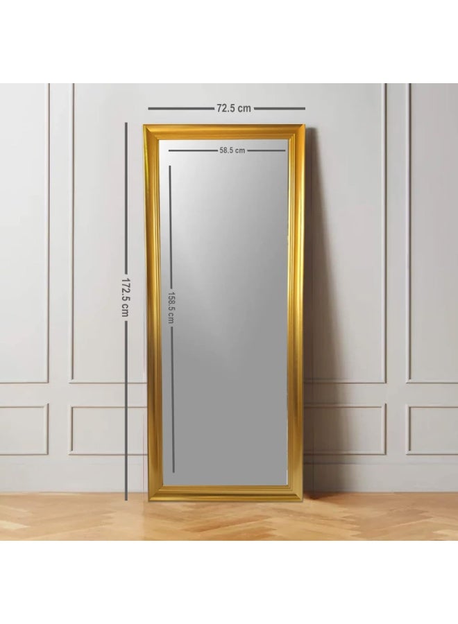 Full Length Standing Mirror 172.5 × 72.5 cm – Luxury Gold PVC Frame, Wall Mounted or Leaning Floor Mirror, HD Glass Dressing Mirror for Bedroom & Living Room - Image 2