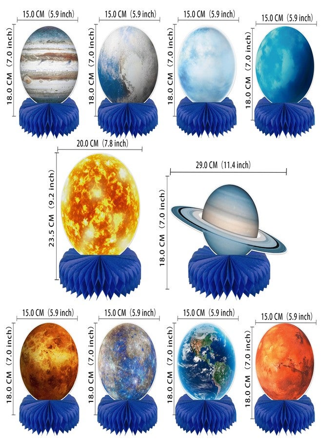 Gexolenu 10 Pcs Space Solar System Honeycomb Centerpieces for Tables | Outer Themed Space Party Decorations | Planet Galaxy for Kids Birthday Party | Baby Shower Party Favor Party Decor Supplies - Image 3
