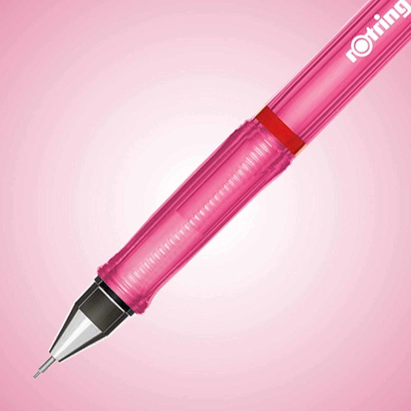 Rotring Rotring Visuclick 0.5mm Mechanical Pencils, 2B Lead, Pink & Orange Barrel - Total 2 Pieces  - Image 4