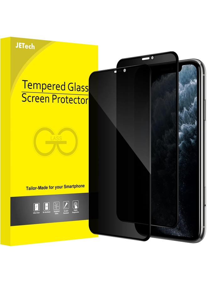 جي تيك واقي شاشة بتغطية كاملة للخصوصية لهاتف Iphone 11 Pro X Xs مقاس 5.8 بوصة، طبقة زجاجية مقواة مضادة للتجسس من الحافة إلى الحافة، حافظة صديقة للبيئة، عبوتان - Image 1