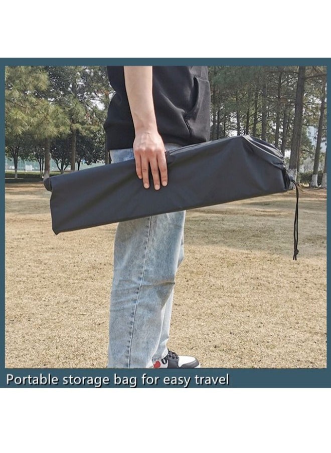 VOGMAX - Outdoor New Portable Picnic Table Self Driving Camping Aluminum Alloy Light Barbecue Table - Black - Image 1