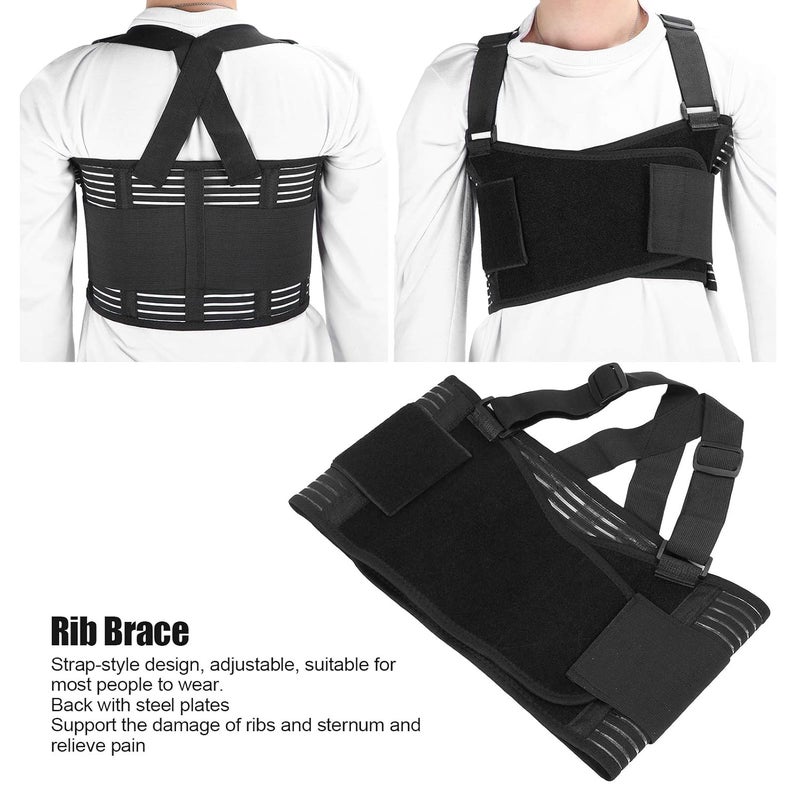 klarako Rib Fracture Support Brace, Breathable Chest Lumbar Protector Strap Belt, Adjustable Lumbar Protector - Image 3
