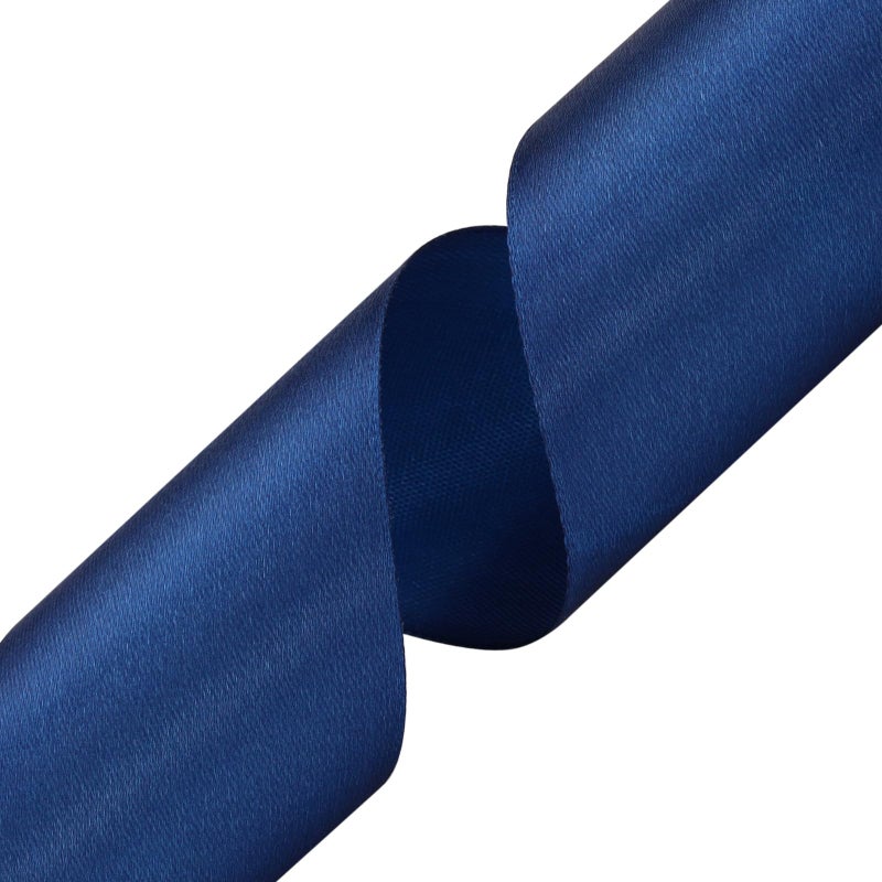 Nsilu 2 inch Deep Blue Satin Ribbon 50 Yards Solid Fabric Ribbons Roll for Gift Wrapping, Satin Weddings,Flower Bouquet, Invitations,Sewing,Party Decorations, Holiday Decorating and More - Image 2