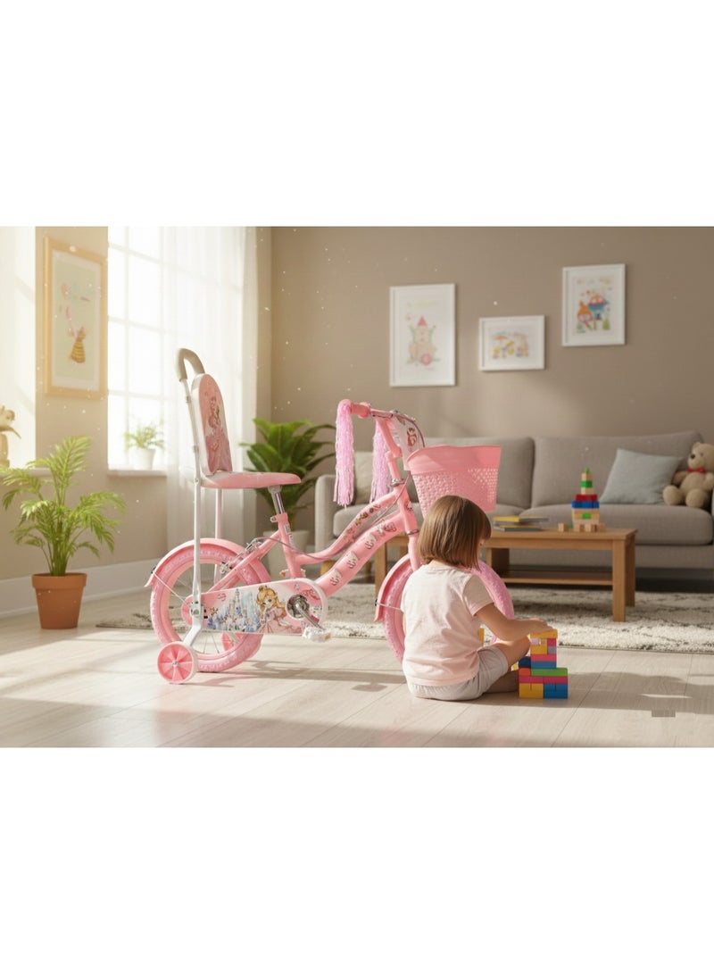 Rally Girls’ 12-Inch Kids’ Bicycle – Pink Bike with Training Wheels and Front Basket – Safe and Stable Bicycle for Learning to Ride - Image 3