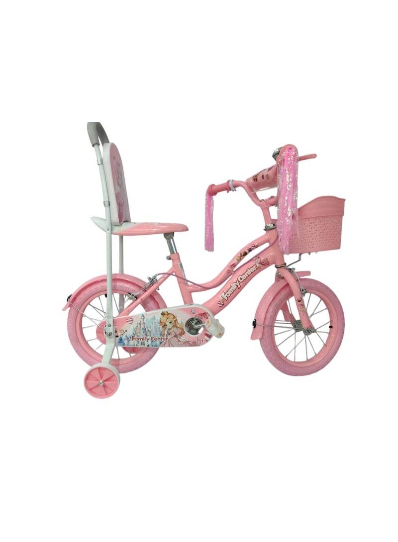 Rally Girls’ 12-Inch Kids’ Bicycle – Pink Bike with Training Wheels and Front Basket – Safe and Stable Bicycle for Learning to Ride - Image 1