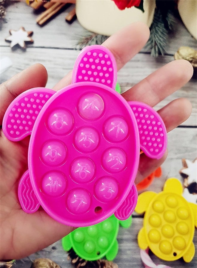 PSDFH 8 Packs Silicone Ocean Sea Turtle Teething Fidgets Pop for Kids,Infants Sensory Animal Shape Chew Toys - Image 3