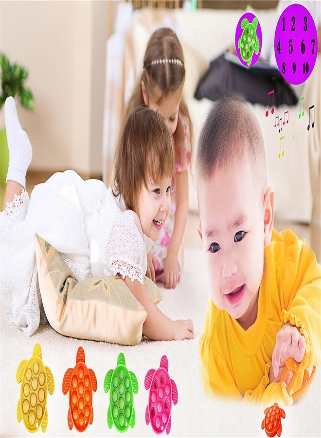 PSDFH 8 Packs Silicone Ocean Sea Turtle Teething Fidgets Pop for Kids,Infants Sensory Animal Shape Chew Toys - Image 4
