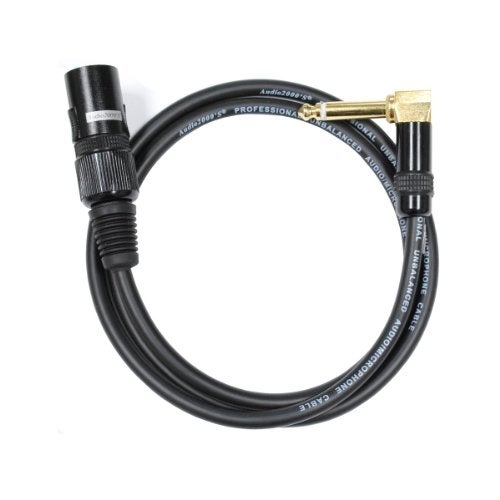 AUDIO 2000'S Audio2000's C17003 3 Ft 1/4" TS Right Angle to XLR Male Cable - Image 1
