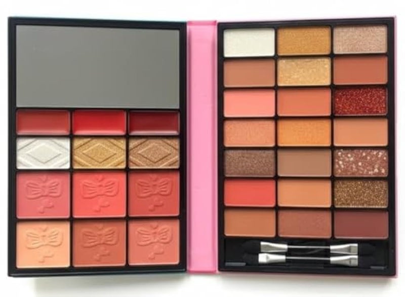 Colors Colorful Eyeshadow Palette Makeup,Rose Gold Brown Nude Matte Shimmer Eye Shadow Powder Palette,Naturing-Looking Long Lasting Waterproof-brown cover - cover -BOOK N1-33 COLORS - Image 1