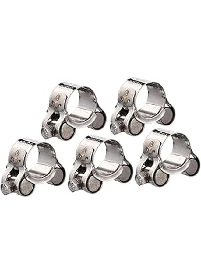 5 Pieces Stainless Steel T Bolt Hose Clamp Hand Tightening Heavy Duty For Secure Pipe Fixing Universal Automotive Home Use - Image 1