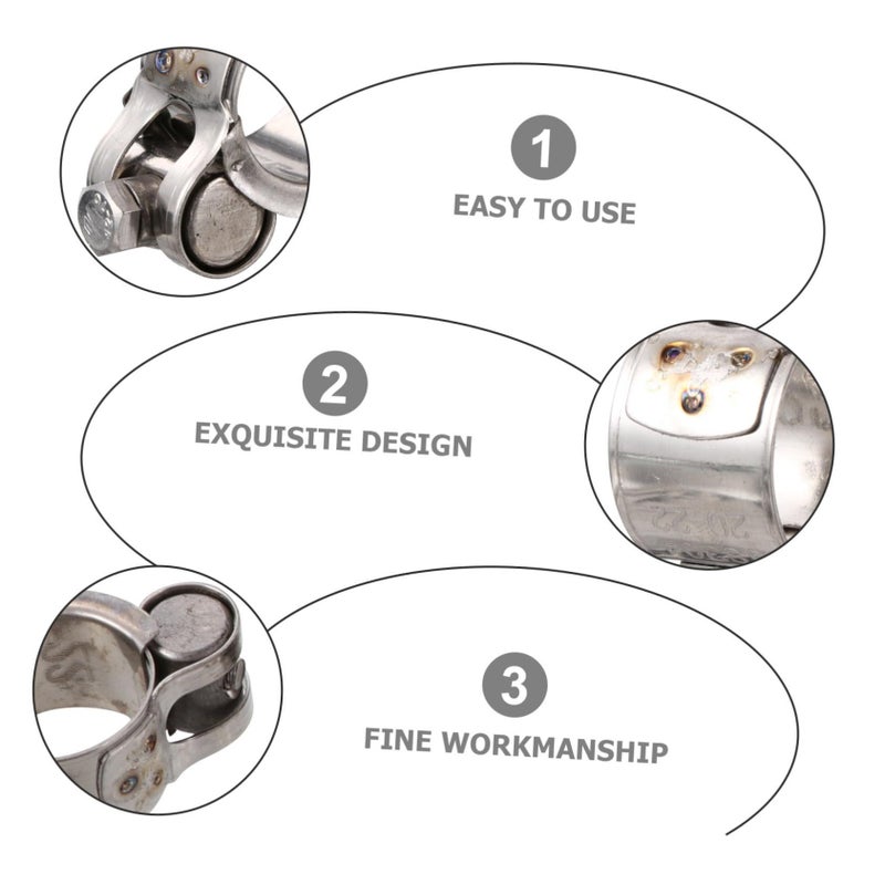 5 Pieces Stainless Steel T Bolt Hose Clamp Hand Tightening Heavy Duty For Secure Pipe Fixing Universal Automotive Home Use - Image 3