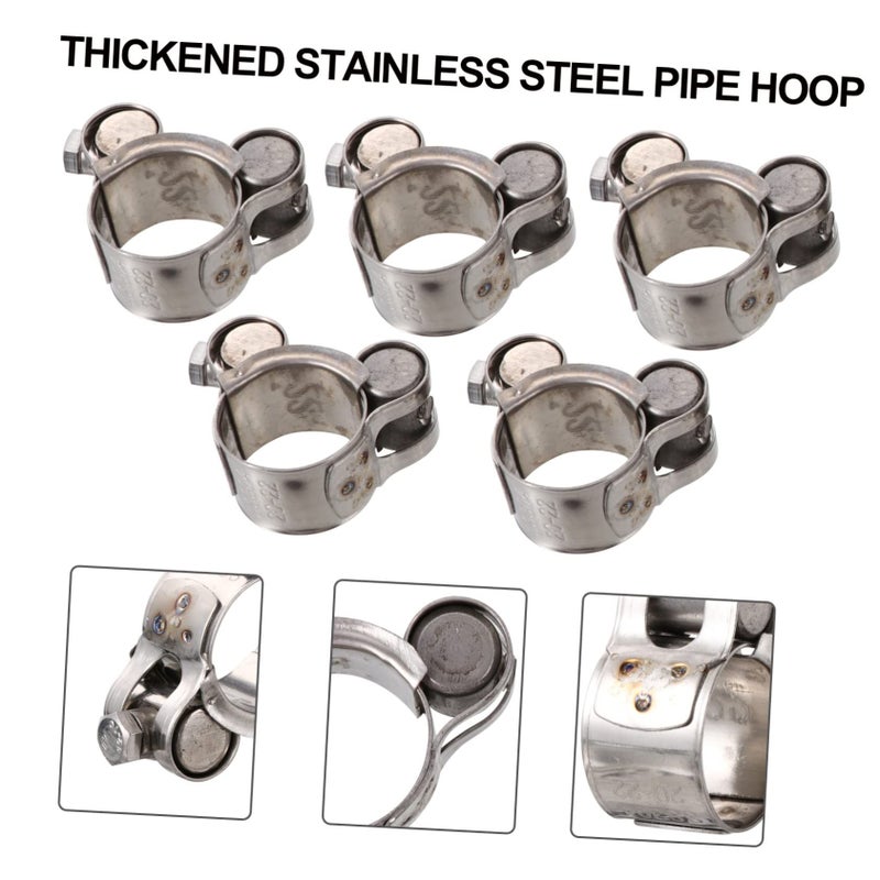 5 Pieces Stainless Steel T Bolt Hose Clamp Hand Tightening Heavy Duty For Secure Pipe Fixing Universal Automotive Home Use - Image 5