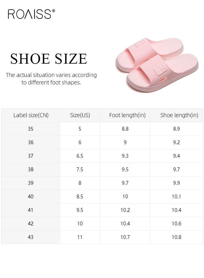 roaiss Anti-slip Slippers, Soft Breathable Bathroom Slippers, Unisex Couple's Home Shoes, Indoor/Outdoor Wear Soft-Soled Durable Shock-Absorbing PVC Flip-Flops, Pink - Image 5