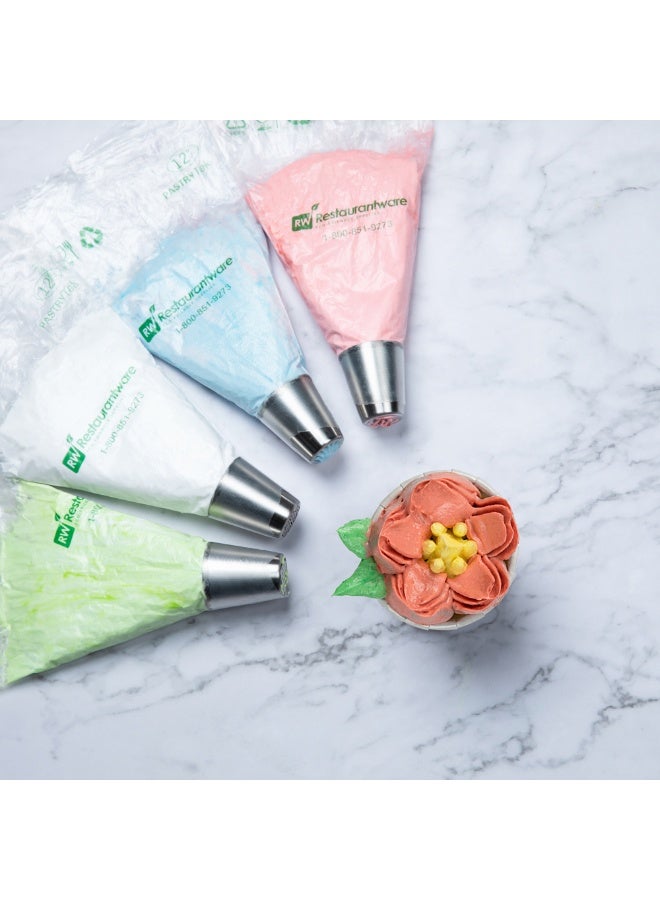 Restaurantware رأس أنابيب روسي، رأس أنابيب لتزيين كعكة زهور 1 - #42، مقاوم للتآكل، رأس تزيين من الفولاذ المقاوم للصدأ لتزيين الكريمة، قابل للغسل في غسالة الصحون، لتزيين الكب كيك، الكعك، أو البسكويت - Image 3