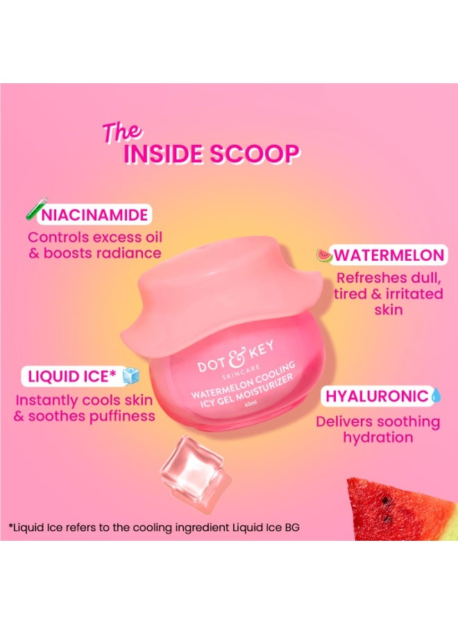 Dot & Key Watermelon Luminous Skin Care Combo (Watermelon Sunscreen SPF 50 PA+++ 50gm & Watermelon Moisturizer 60 ml) | For Normal, Oily & Combination Skin | Controls Excess Oil | For UV/UVA Protect - Image 4