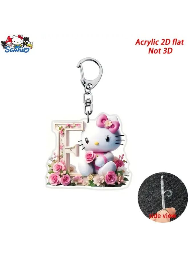 Style E Sanrio Hello Kitty Acrylic Keychain English Letter Pendant For Bags Backpacks Car Keys - Image 1