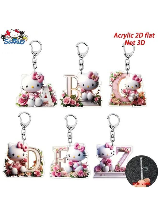 Style E Sanrio Hello Kitty Acrylic Keychain English Letter Pendant For Bags Backpacks Car Keys - Image 2