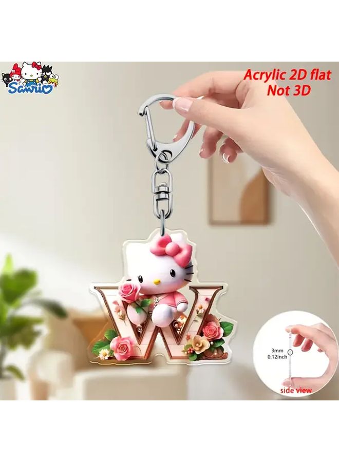 Style E Sanrio Hello Kitty Acrylic Keychain English Letter Pendant For Bags Backpacks Car Keys - Image 5