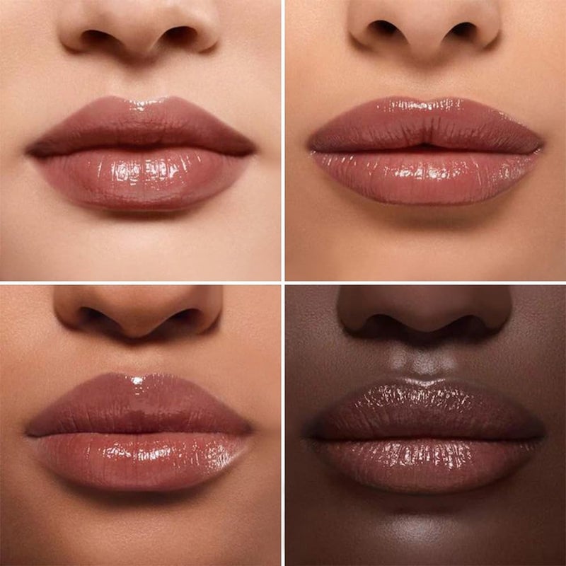 HHLTOH Honey Butter Lipstick Tinted Lip Balm, Shine Moisturizing Plumper Lipstick for Women, Natural Nourishing Hydrating Lip Gloss Stain for Dry Lips, Lightweight Lip Liner Care Makeup, Vegan - 2Pc Black - Image 5
