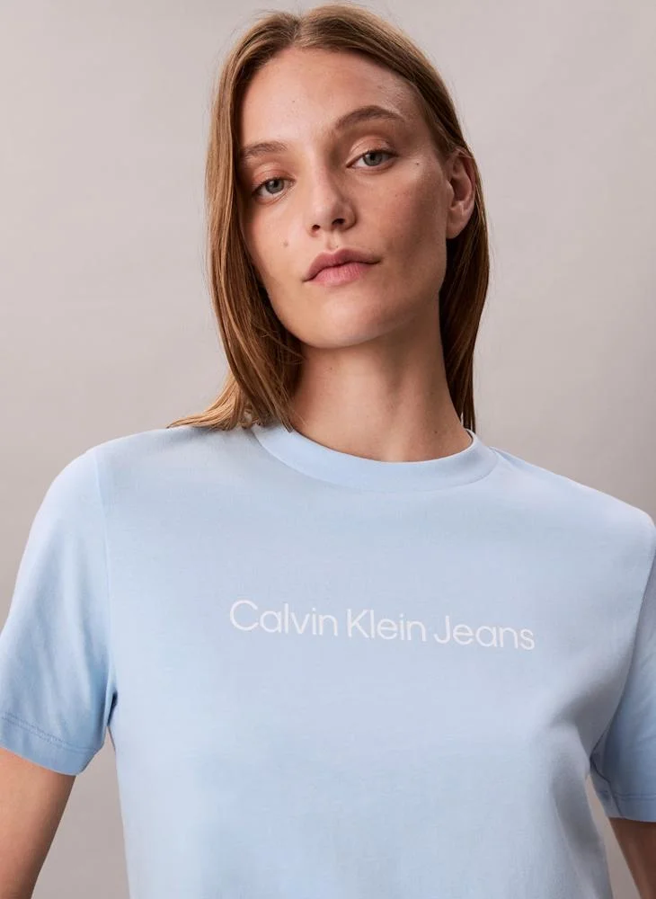 Calvin Klein Jeans  Logo Crew Neck T-Shirt for Women | Best Price UAE