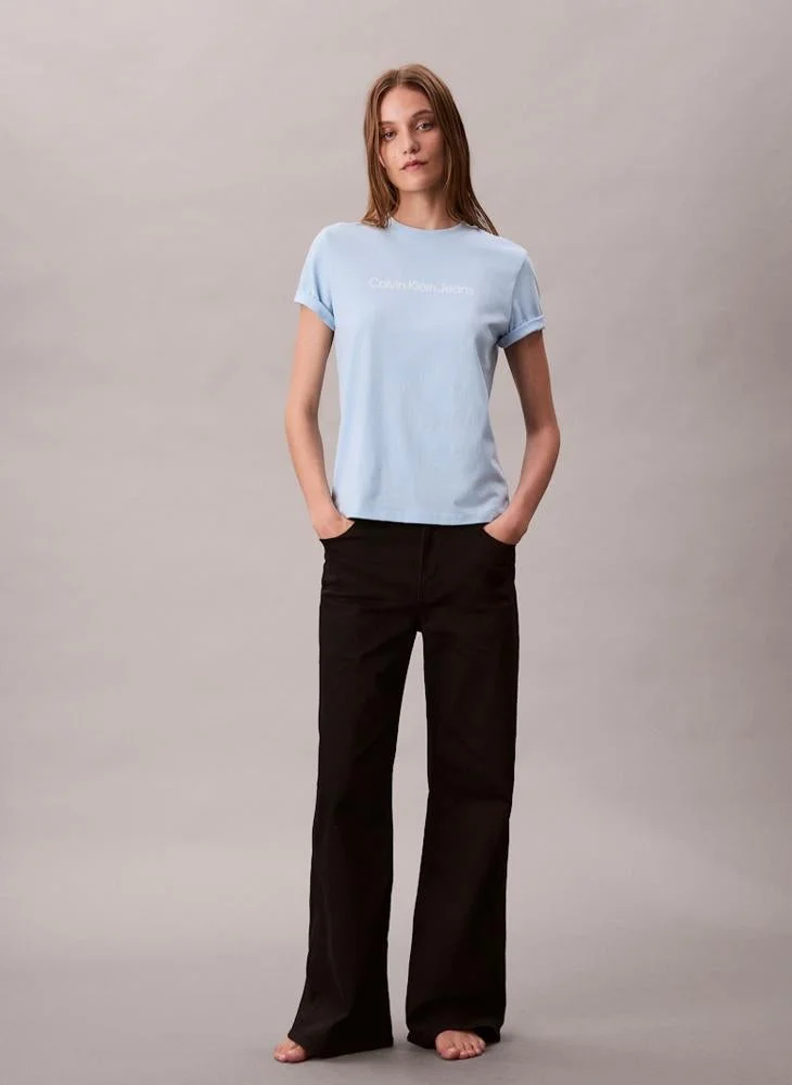 Calvin Klein Jeans  Logo Crew Neck T-Shirt for Women | Best Price UAE