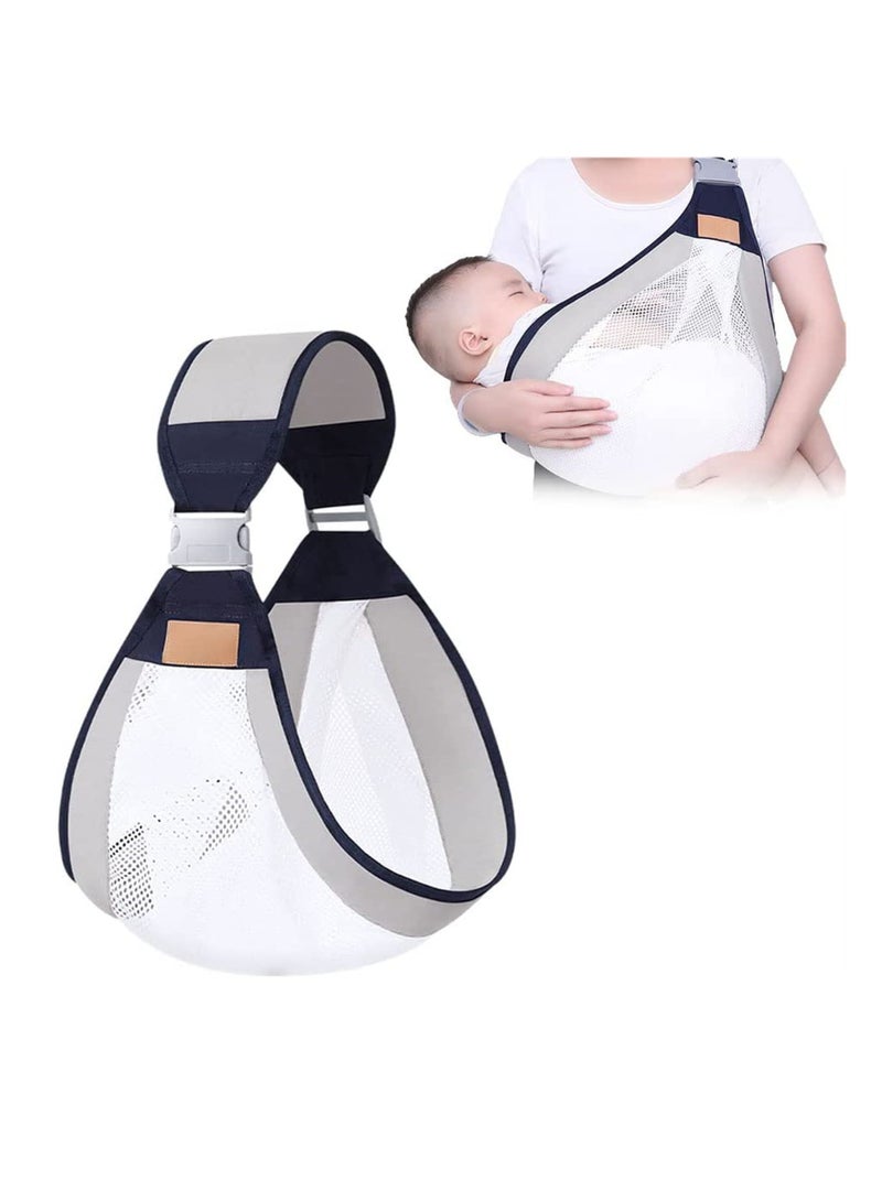 Excefore Baby Carriers, Ergonomic Baby Strap one Shoulder Labor-Saving Polyester Baby Half Wrapped Sling, Adjustable 3D Mesh Baby Carrier - Image 1