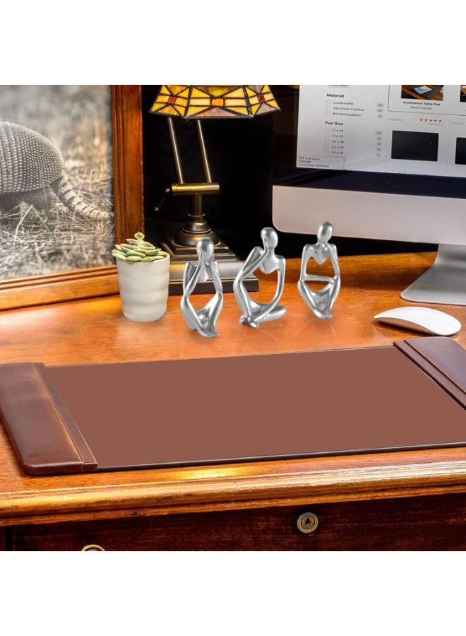 تمثال المفكر الفضي، منحوتات تجريدية لديكور المنزل، تماثيل راتنجية عصرية، زخارف فضية لرفوف الكتب، طاولات القهوة، الأرفف، سطح المكتب، ديكور المكاتب، تماثيل فنية قابلة للتحصيل - Image 5