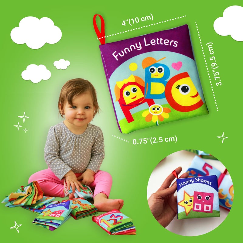 BabyBibi Cloth Books for Babies - Set of 6 Premium Quality Soft Touch & Feel Books for Early Child Development - Image 5