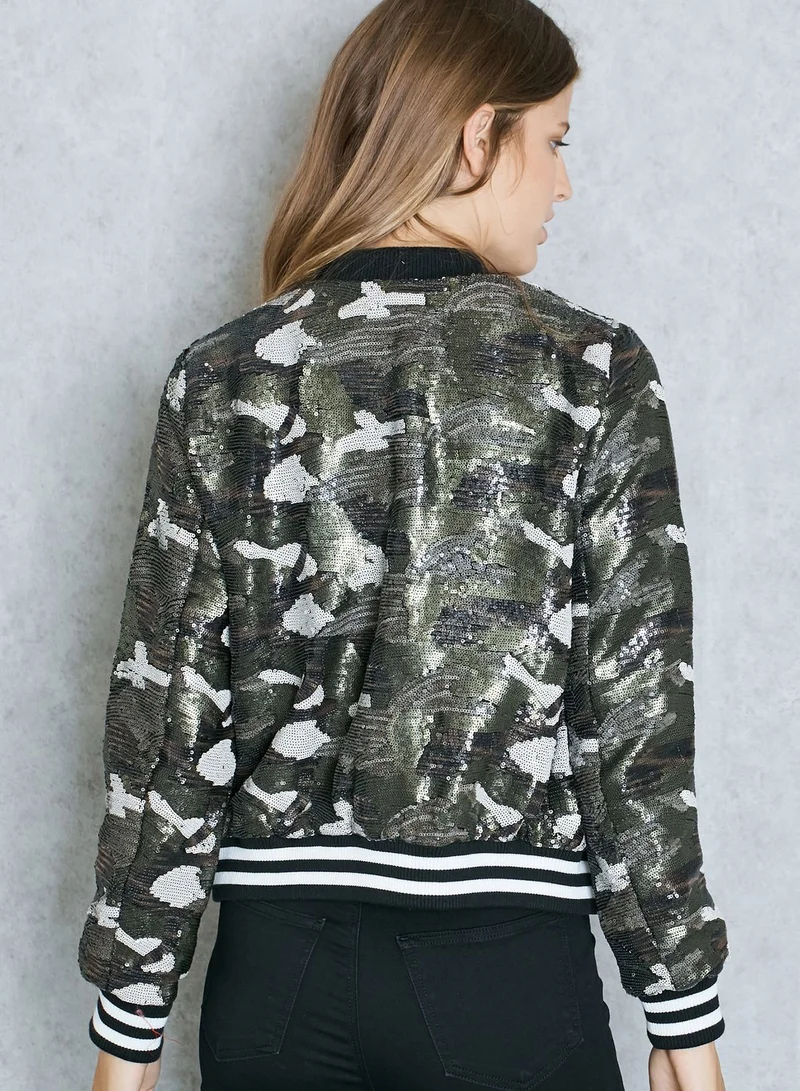 TOPSHOP Camo Seguin Bomber