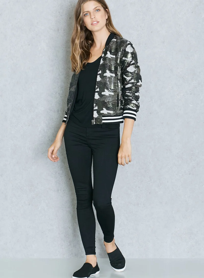TOPSHOP Camo Seguin Bomber