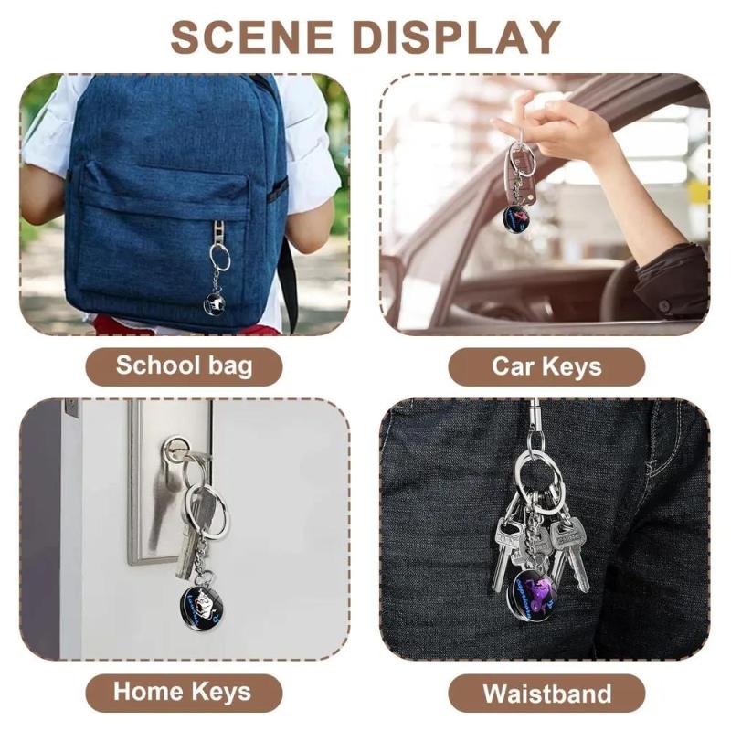 Luminous Zodiac Keychain: Aquarius Glass Ball Pendant - Glow-In-The-Dark Charm Constellation Keychain for Astrology Enthusiasts, Everyday Use And Gifting - Image 4