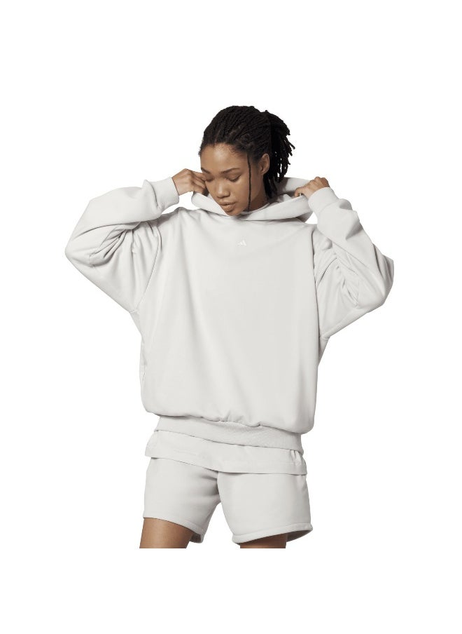 Adidas Adidas One Fl Hoody Grey Basketball Sweatshirts For Unisex Xs  - Image 3