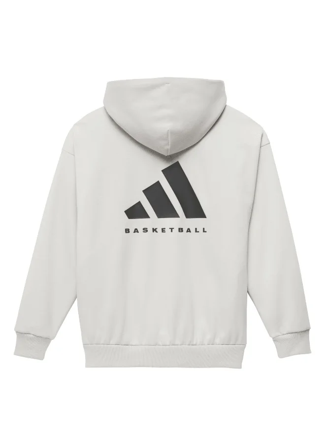 Adidas Adidas One Fl Hoody Grey Basketball Sweatshirts For Unisex Xs