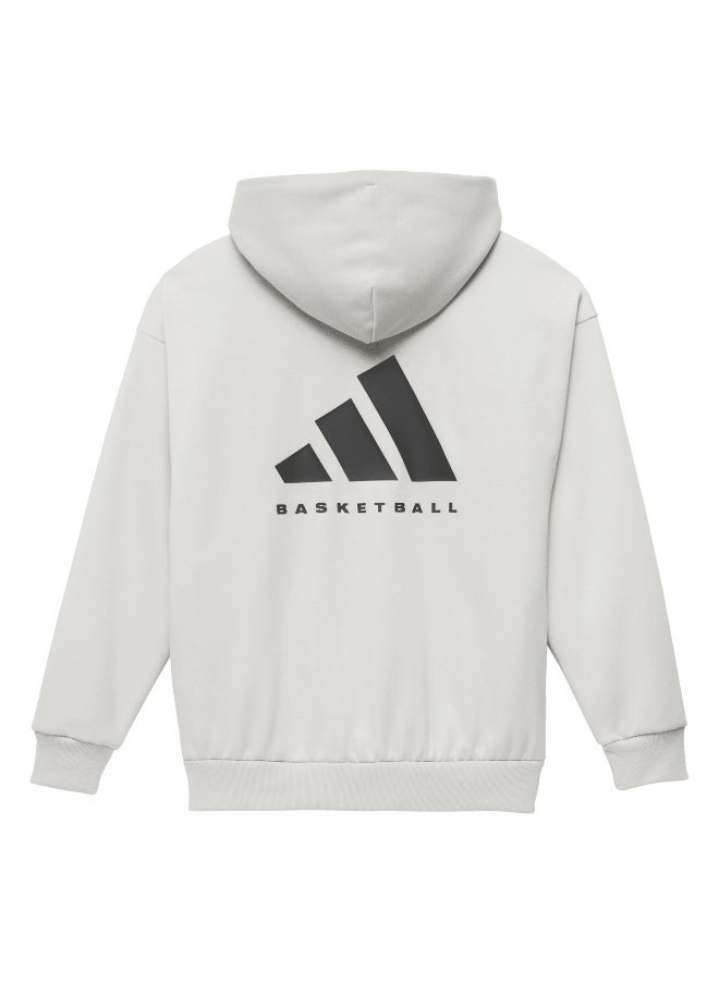 Adidas Adidas One Fl Hoody Grey Basketball Sweatshirts For Unisex Xs  - Image 2