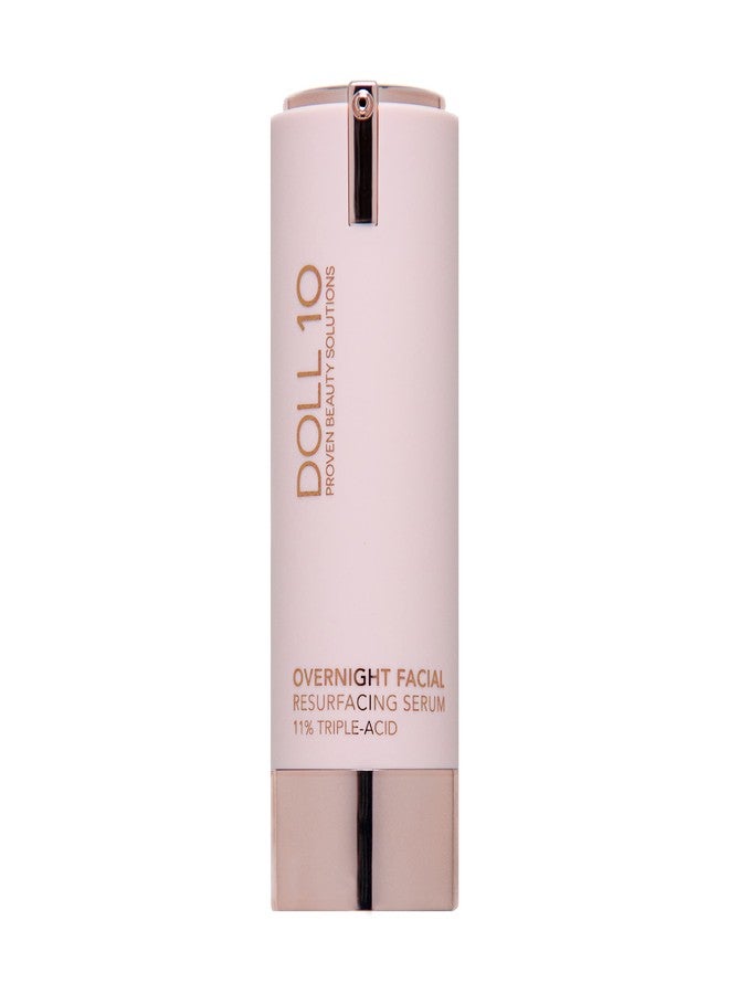 Doll 10 - Smooth Assist Overnight Facial 11% Triple-Acid Resurfacing Serum - Proven Overnight Transformation - Improves Skin Tone, Pores, Wrinkles & More - Vegan, Cruelty Free & No Parabens (1 oz - Image 1