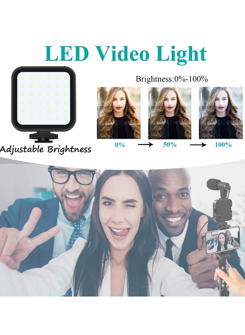 Classic AY-49 Video Making Vlog Tripod Kit With Microphone and And Light For Live Broadcast - Image 4