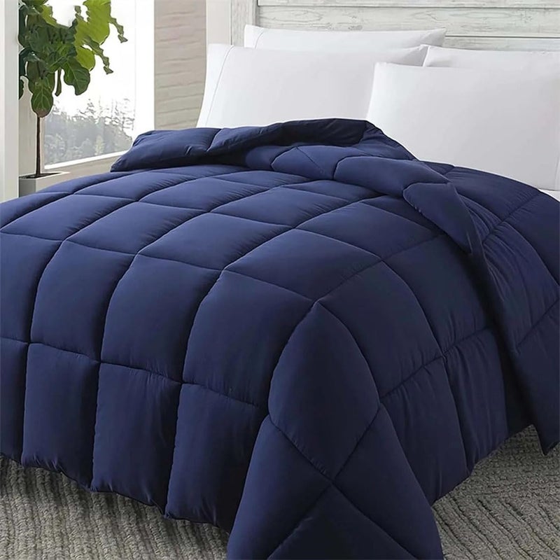 100% Natural Silk Blanket, Summer Textured Duvets with Thickening for Winter Comforters, Cotton Cover,Pattern Type:PrintedWhite-229cmx229cm - Image 2