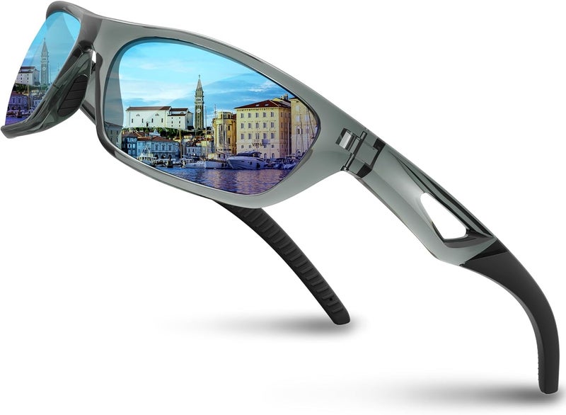 RIVBOS Polarized Sports Sunglasses Driving Sun Glasses Shades for Men Women Tr90 Frame for Cycling Fishing Running RB831 - Image 1