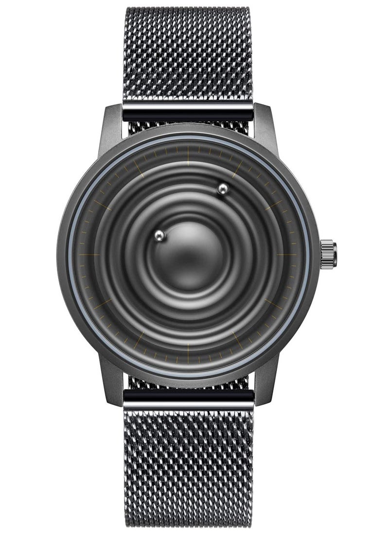 SYOSI - Men Stainless Steel Magnetic Analog Quartz Watch, Corona Style Business Casual Fashion Watch with Stainless Steel Mesh Strap - Image 1