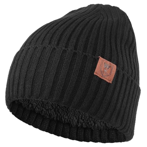 OZERO Knit Beanie Winter Hat, Thermal Thick Polar Fleece Snow Skull Cap for Men and Women - Image 1