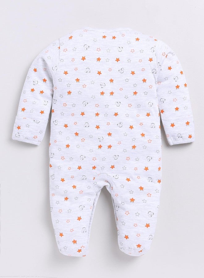 Dollar Junior Tiny Crews Baby Boys & Baby Girls Shoe Romper - Grey Melange, 1-3M - Image 2