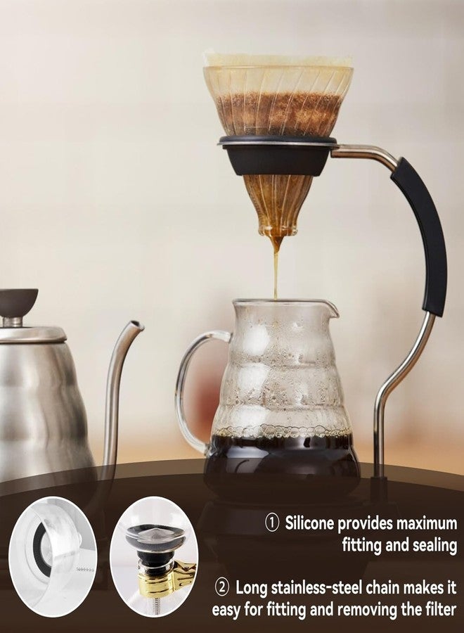AYNEFY Reusable Metal Coffee Filter for Siphon Coffee Maker, Reusable Stainless Steel Syphon Coffees Filter with Chain for Siphon Coffee Maker Other Similar Syphon Coffee Machine - Image 5