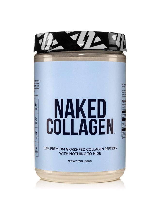 NAKED nutrition - مسحوق بروتين ببتيدات الكولاجين من Naked Collagen، 60 وجبة، مكمل غذائي من الكولاجين المحلل المائي من الأبقار التي تتغذى على الأعشاب؛ مناسب لنظام Paleo الغذائي، خالي من الجلوتين من Nongmo Keto؛ غير منكه، 20 أونصة - Image 1