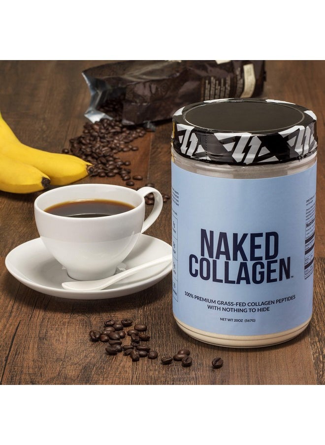 NAKED nutrition - مسحوق بروتين ببتيدات الكولاجين من Naked Collagen، 60 وجبة، مكمل غذائي من الكولاجين المحلل المائي من الأبقار التي تتغذى على الأعشاب؛ مناسب لنظام Paleo الغذائي، خالي من الجلوتين من Nongmo Keto؛ غير منكه، 20 أونصة - Image 1