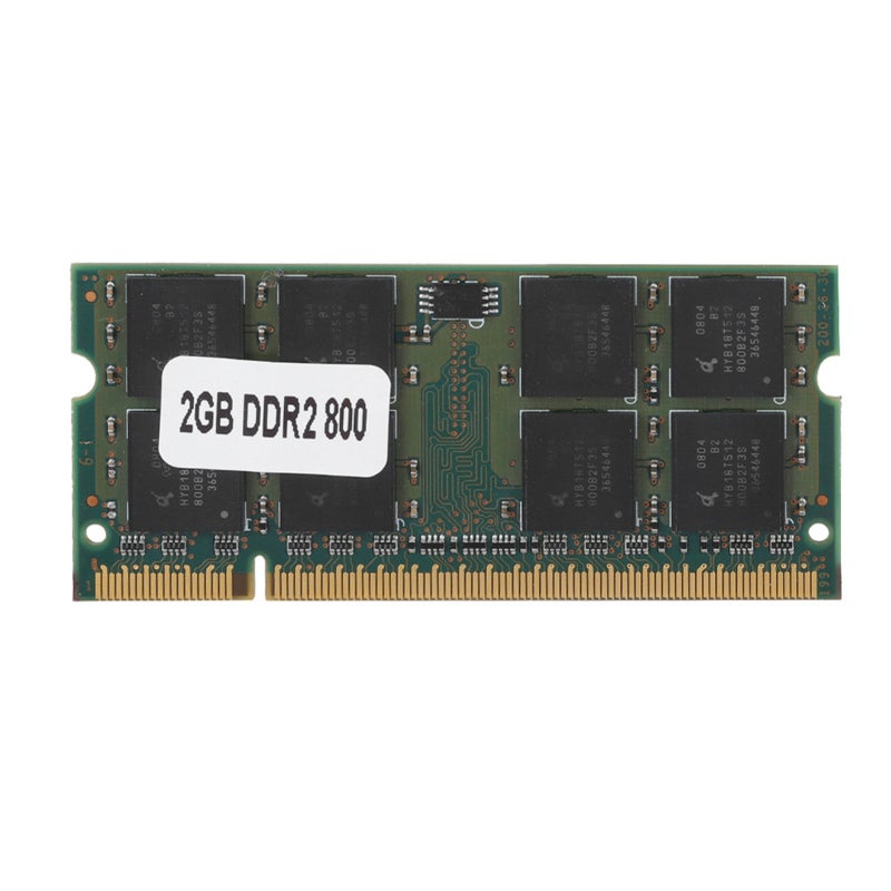 ذاكرة DDR2 للكمبيوتر المحمول بسعة 2 جيجابايت وسرعة 800 ميجاهرتز PC2-6400 - رقاقات عالية الجودة لأجهزة إنتل و AMD المحمولة - وحدة دارة متينة للقراءة والكتابة اليومية - Image 1