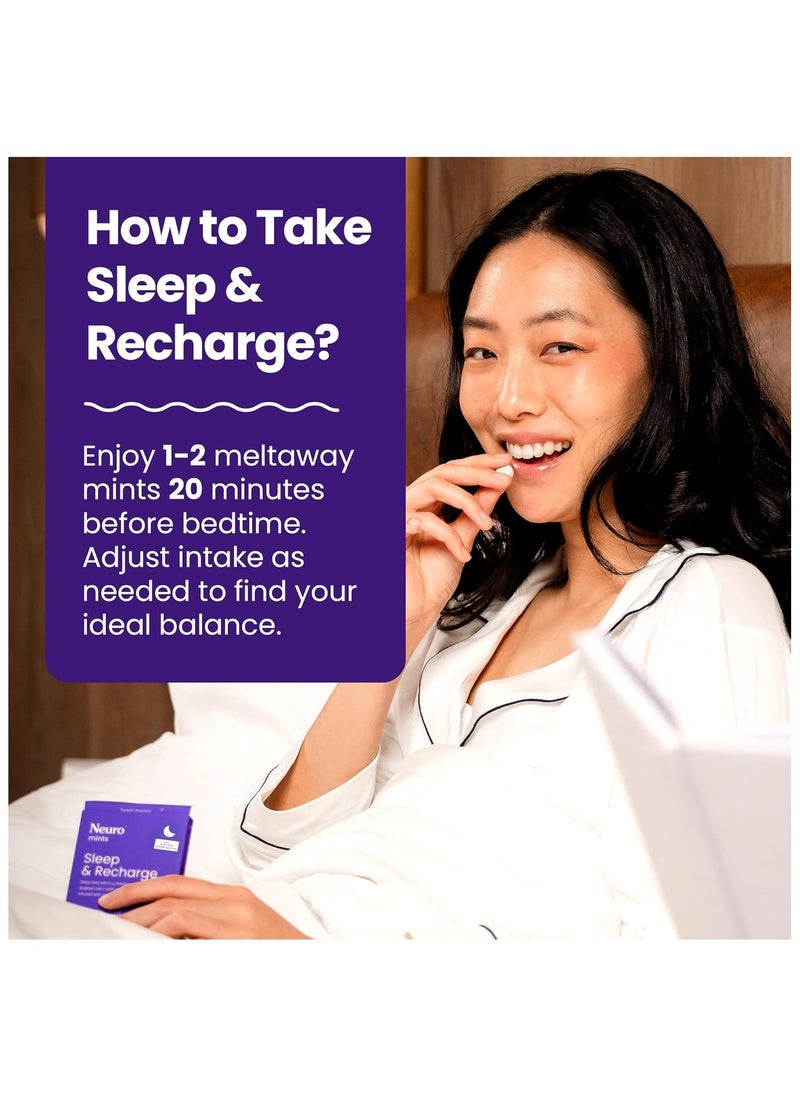 NeuroGum - Melatonin 5mg Sleep & Recharge Mints (72 Pieces) - Fast Dissolve Melatonin Sugar Free Mints with Lemon Balm & Chamomile for Better Sleep - Image 1