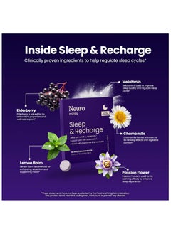 NeuroGum Melatonin 5mg Sleep & Recharge Mints (72 Pieces) - Fast Dissolve Melatonin Sugar Free Mints with Lemon Balm & Chamomile for Better Sleep  - Image 4