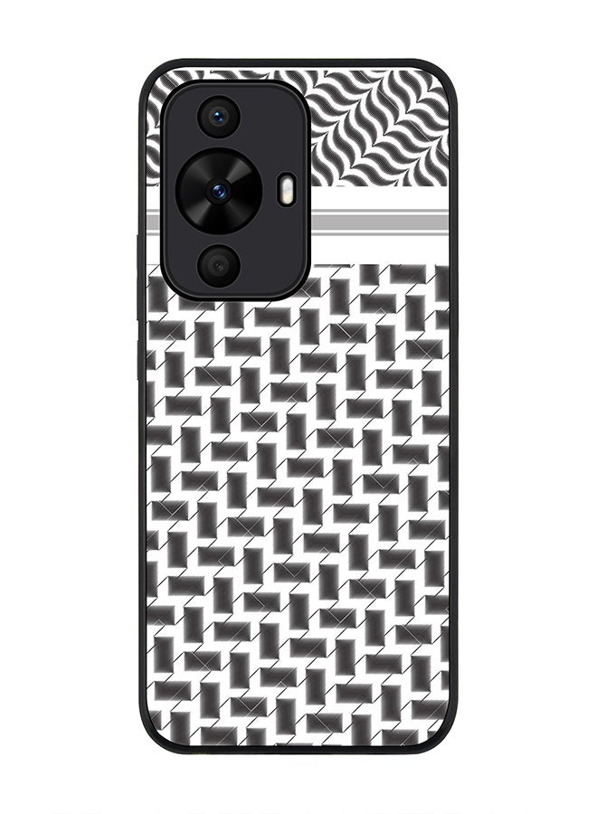 Stylizedd Rugged Black edge case for Huawei nova 12s / Huawei nova 11/ Huawei nova 12 Lite 4G, Slim fit Flexible Anti Drop Thin Cover - Shemag (Black) - Image 1